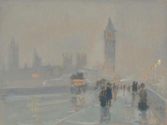 Big Ben, 1897 or 1907 (gouache and watercolour on paper) | Obraz na stenu