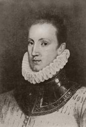 Sir Philip Sydney (1554-86) (litho) | Obraz na stenu