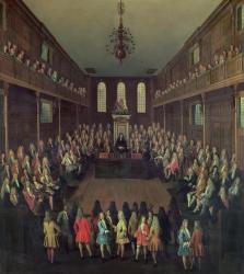 The House of Commons in Session, 1710 (oil on canvas) | Obraz na stenu