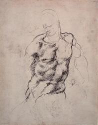 Figure Study (charcoal on paper) | Obraz na stenu