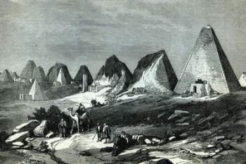Pyramids of Meroe, on the Nile (General Gordon's route), from 'The Illustrated London News', 23rd February 1884 (engraving) | Obraz na stenu