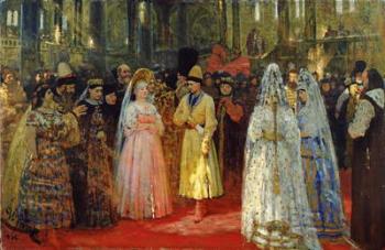 The Tsar choosing a Bride, c.1886 (oil on canvas) | Obraz na stenu