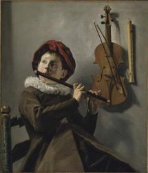 Boy Playing the Flute, c.1630 (oil on canvas) | Obraz na stenu