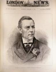 The Right Hon. Joseph Chamberlain (1836-1914), M.P., President of the Local Government Board, from 'The Illustrated London News', 13th February 1886 (engraving) | Obraz na stenu