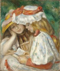 Two Girls Reading, 1890-1 (oil on canvas) | Obraz na stenu