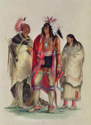 North American Indians, c.1832 (coloured engraving) | Obraz na stenu