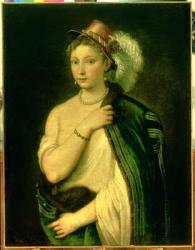 Female Portrait, c.1536 (oil on canvas) | Obraz na stenu