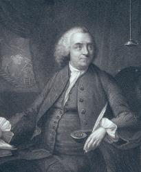 Portrait of Benjamin Franklin, engraved by Edward Fisher (1722-85) (engraving) | Obraz na stenu