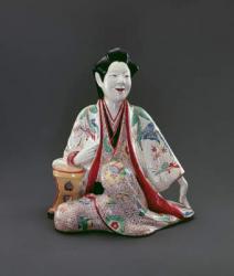 Seated figure, Edo period (1615-1868), c.1670-90 (porcelain with overglaze enamels & gilt) | Obraz na stenu