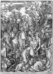 The entombment of Christ, from 'The Great Passion' series, 1497-1500 (woodcut) (b/w photo) | Obraz na stenu