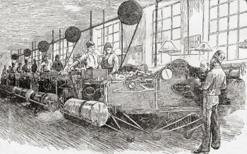 Printing banknotes in the 19th century. From The Strand Magazine published 1894. | Obraz na stenu