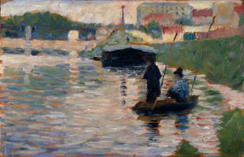 View of the Seine, 1882-83 (oil on wood) | Obraz na stenu