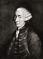 Tobias George Smollett, 1721  1771. Scottish poet and author. From Impressions of English Literature, published 1944. | Obraz na stenu