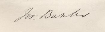 Signature of Sir Joseph Banks (1743-1820) Baronet of Banks (litho) | Obraz na stenu