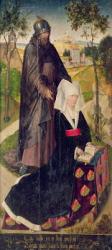 Guillemette de Montagu with Saint Guillaume, 1460-66 (painted panel) | Obraz na stenu