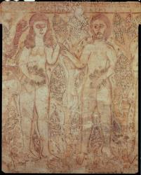 Adam and Eve, from Fayum (wall painting) | Obraz na stenu