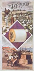 Poster advertising 'J&P Coats' cotton (colour litho) | Obraz na stenu