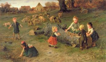 Mud Pies, 1873 (oil on canvas) | Obraz na stenu