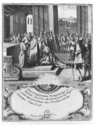 The Coronation of Charles the Bald in 875 (engraving) | Obraz na stenu