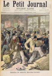 Rebellion of conscripts from Alsace-Lorraine, from 'Le Petit Journal, 1st November 1896 (coloured engraving) | Obraz na stenu