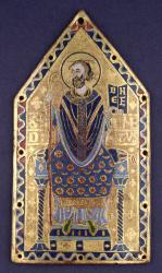 Plaque with Image of St. Benedict (enamel & copper) | Obraz na stenu