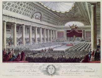 Opening of the Estates General at Versailles, 5th May 1789 (coloured engraving) | Obraz na stenu