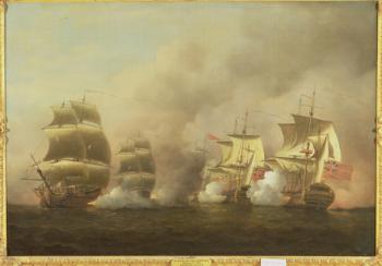 Action Off the Cape of Good Hope, March 9th, 1757 (oil on canvas) | Obraz na stenu