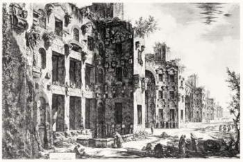 View of the Frigidarium at the Baths of Diocletian, from the 'Views of Rome' series, c.1760 (etching) | Obraz na stenu