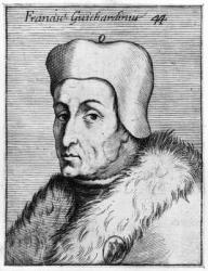 Portrait of Francesco Guicciardini (1483-1540) (engraving) (b/w photo) | Obraz na stenu