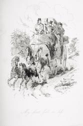 My first fall in life, illustration from 'David Copperfield' by Charles Dickens (1812-70) first published 1850 (litho) | Obraz na stenu