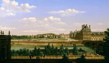 View of the Gardens and Palace of the Tuileries from the Quai d'Orsay, 1813 (oil on canvas) | Obraz na stenu