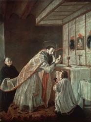 The Last Mass of St. Benedict (oil on canvas) | Obraz na stenu
