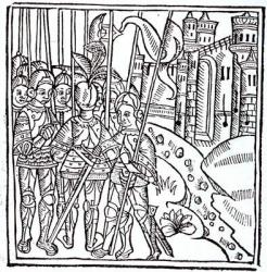 Crusaders, printed by Wynkyn de Worde (d.1534) (woodcut) | Obraz na stenu