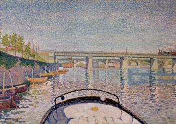 The Bridge at Asnieres, 1888 (oil on canvas) | Obraz na stenu