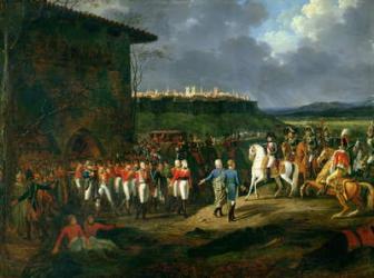 The English Prisoners at Astorga Being Presented to Napoleon Bonaparte (1769-1821) in 1809, 1810 (oil on canvas) (see also 225165) | Obraz na stenu