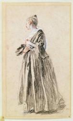 Standing Woman (red, black & white chalk on paper) | Obraz na stenu