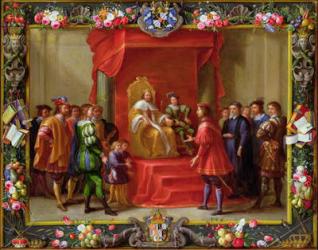 Peter IV, King of Aragon being visited by Guillaume-Raymond Moncada (oil on canvas) | Obraz na stenu