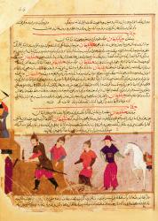 Genghis Khan and his sons by Rashid al-Din (1247-1318) | Obraz na stenu