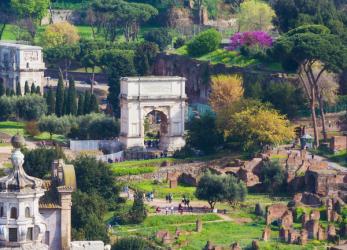 The Roman Forum: the Arch of Titus, Rome, Italy (photo) | Obraz na stenu