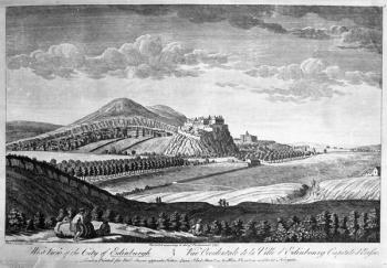 West View of the City of Edinburgh, 1753 (engraving) | Obraz na stenu