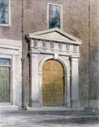 The Entrance to Masons' Hall, 1854 (w/c on paper) | Obraz na stenu