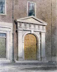 The Entrance to Masons' Hall, 1854 (w/c on paper) | Obraz na stenu