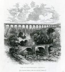 A View of the Pont-Cysylltau Aqueduct, 1861 (engraving) | Obraz na stenu