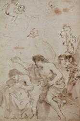 Baptism of Christ (pen & ink on paper) | Obraz na stenu