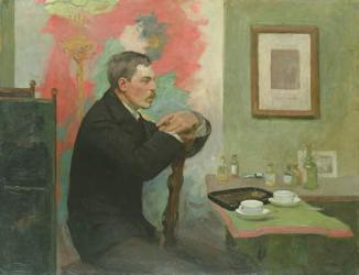 The Painter Julius Wohlers in his Studio, 1895 (oil on canvas) | Obraz na stenu