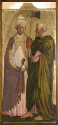 A Pope (St. Gregory?) and St. Matthias, c.1428-29 (tempera on panel) | Obraz na stenu