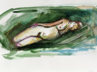 Reclining Nude, 2015, (watercolour) | Obraz na stenu