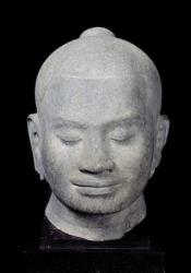 Head of King Jayavarman VII (1181-1218) Bayon Style, from Preah Khan, 12th-13th century (sandstone) | Obraz na stenu
