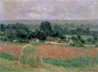 Haystack at Giverny, 1886 (oil on canvas) | Obraz na stenu