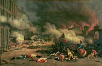 Taking of the Tuileries, Court of the Carrousel, 10th August 1792 (oil on canvas) | Obraz na stenu